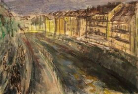 Dva bregova, 2016, akril  / papir, 20,8 x 29,6 cm