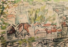 Ob parku - At the Park II, 2016, akril / papir, 21 x 29,5 cm, 120 €